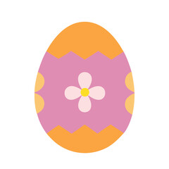 Decorative colorful Easter egg with floral pattern