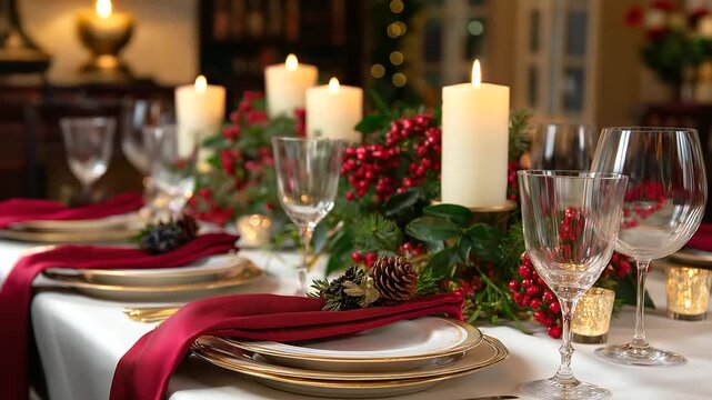 Advanced holiday catering coordination services incorporating traditional Christmas menu development and formal dining presentation enable event organizers to create elegant holida