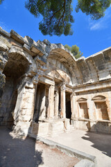 Ancient Roman Ruins of the Temple of Diana (Le Temple de Diane) in N&icirc;mes, France &mdash; August 14, 2025