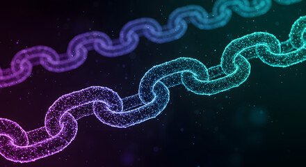 Futuristic blockchain network technology background