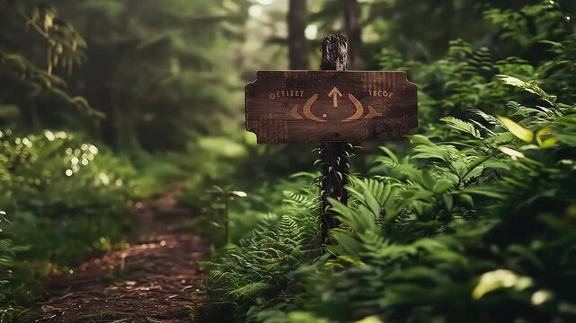 wooden trail sign engraved eco-glamping Videos