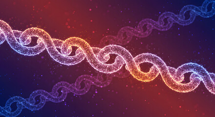 Futuristic blockchain network technology background