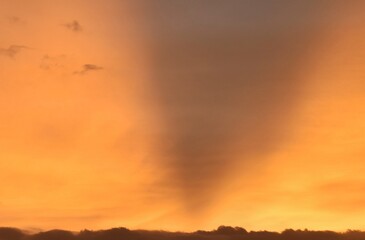 cloud spreading on twilight sunset sky in evening  