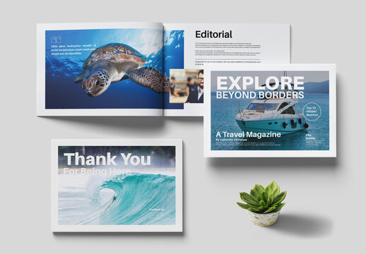Modern Travel Magazine Layout Template