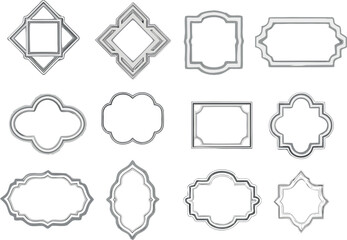 Ornate silver frames in various shapes reflecting vintage elegance and artistic flair, perfect for cherished photos or unique designs.