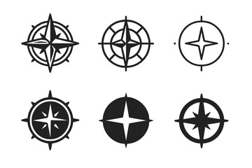 Obraz premium Dream Big Logos. Dream big, work hard. Set Logo of Dream big, work hard: Compass. harmonious logo variations of the same emblematic concept, each