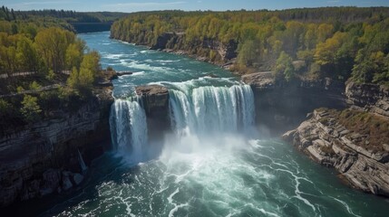 Grand Falls waterfall Alberta