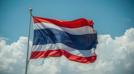 Thailand flag waving in the wind