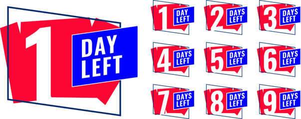last days left countdown badge template for business promotion