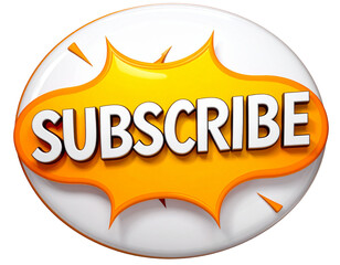 Cartoon Subscribe Burst  transparent background