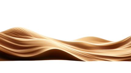 Abstract Desert Sand Dunes on Transparent Background