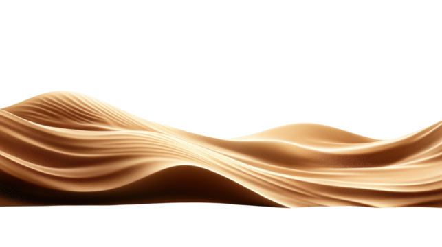 Abstract Desert Sand Dunes on Transparent Background
