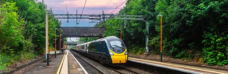Fotobehang Kust high speed express train pendalino avanti west coast england uk  © david hughes