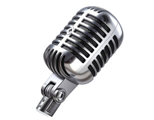 Silver Sonic Mic  transparent background