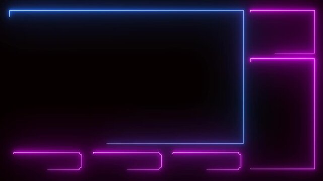 overlay frame with glowing neon lights effect