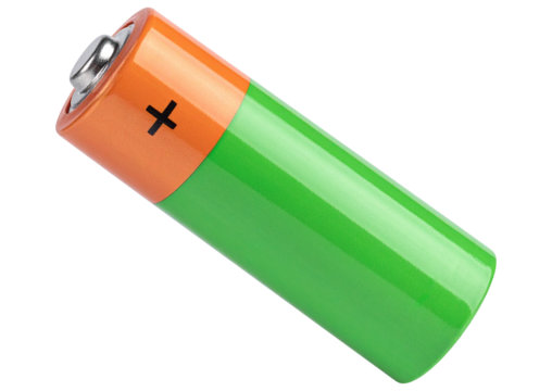 AA alkaline battery isolated object