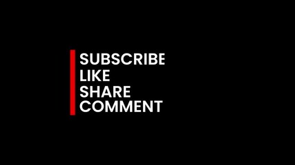 Minimalist Social Media Call-to-Action Bar Animation | Subscribe Share Like Comment Lower Third