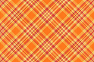 Vibrant orange plaid pattern. Classic textile design for backgrounds, apparel, or modern graphic projects. Warm color palette.