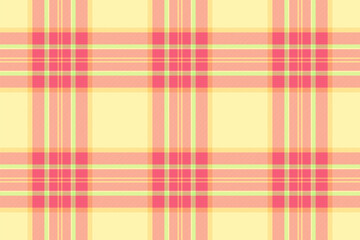Classic plaid pattern in soft yellow, pink, and green. Timeless fabric texture for backgrounds, design elements, or apparel mockups. Versatile  visually appealing.