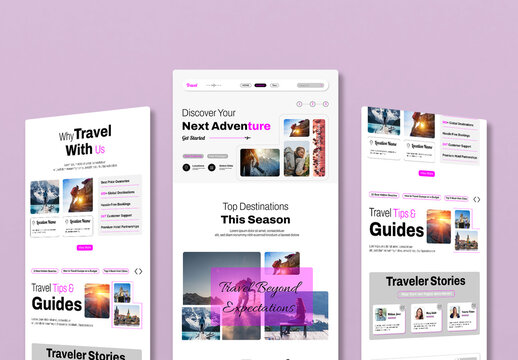 Adventure Explorer Travel Landing Page Template