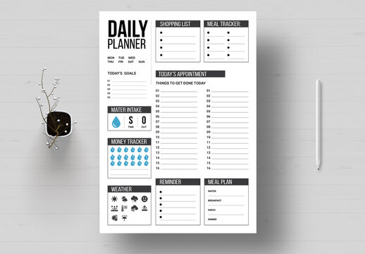 Daily Planner Layout