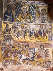 Indoor of Abreha and Atsbeha Church and Monastery at Wukro on Ethiopia