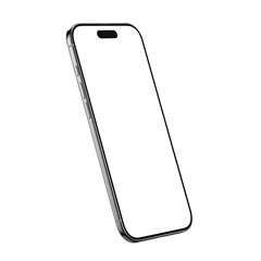 Phone Air in Silver Color with transparent background and screen in high-resolution