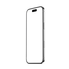 Phone Air in Silver Color with transparent background and screen in high-resolution