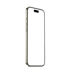 Phone Air in Gold Color with transparent background and screen in high-resolution