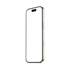 Phone Air in Gold Color with transparent background and screen in high-resolution