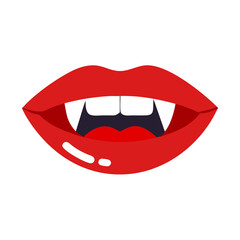 Obraz premium red lips isolated on white background