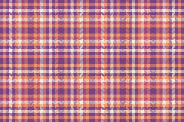 Pillow seamless pattern tartan, bathroom vector check background. Chic texture textile fabric plaid in orange and pride colors.