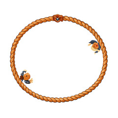 rope frame isolated on white