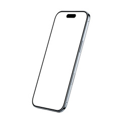 Phone Air in Blue Color with transparent background and screen in high-resolution