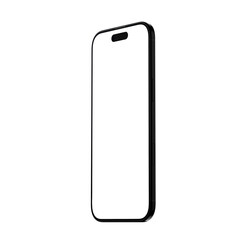 Phone Air in Black Color with transparent background and screen in high-resolution