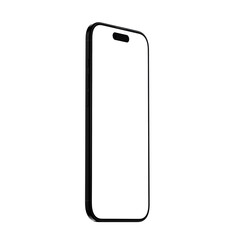 Phone Air in Black Color with transparent background and screen in high-resolution