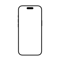 Phone Air in Black Color with transparent background and screen in high-resolution