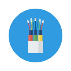 colored pencils vector illustration