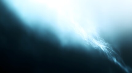 Fototapeta premium Glowing ethereal energy stream flows across a dark, moody background.