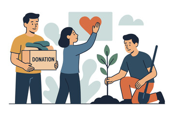 Community engagement with sustainable practices and kindness initiatives