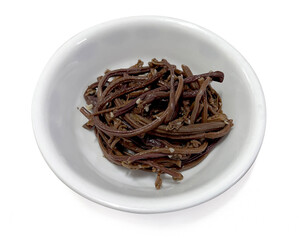 Korean Side Dish: Stir-fried Bracken Namul (Gosari Namul Bokkeum) 한국의 반찬 고사리 나물 볶음

