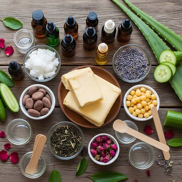 Natural Skin Care Ingredients for DIY Face Mask.