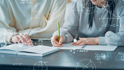 Image of a girl being taught and science and technology