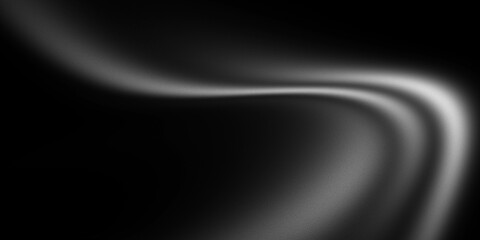Black white smooth gradient background, grainy noise texture overlay, monochrome abstract poster header banner design