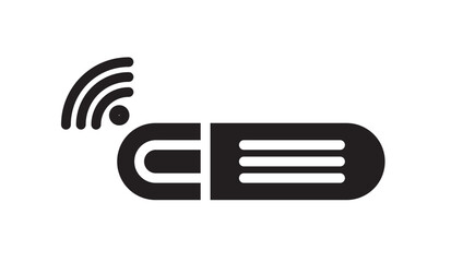 Microchip icon. same pose same proportions four styles black solid glyph outline minimal flat multicolor filled