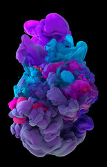 Colorful abstract cloud of vibrant hues swirling together in artistic formation