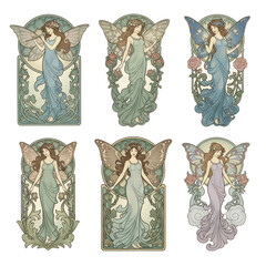 Fantasy Fairy Clipart Set – Magical Forest Fairies, Wings, Flowers, and Sparkles – Watercolor and Digital Art Illustrations