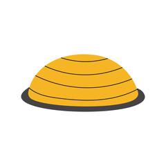 Balance dome for exercise isolated on white background. 