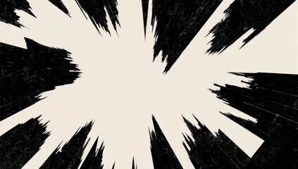 Black jagged lines radiating from a central light. Vintage texture