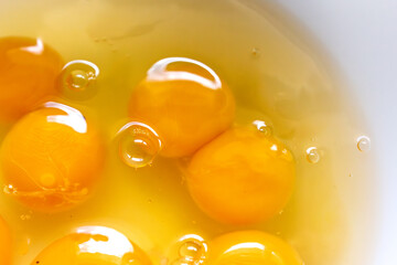 Double egg yolk in an egg